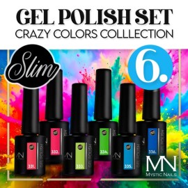  Gel Lak Set 06 - Crazy Colors collection (HEMA-free) - 6 pcs x 6 ml