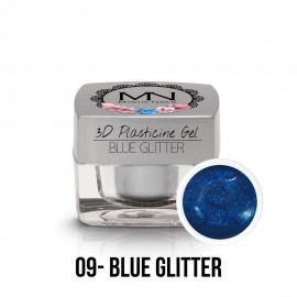 3D Plastelin Gel - 09 - Blue Glitter - 3,5g