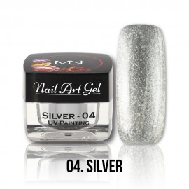 UV Painting Nail Art Gel - 04 - Silver - 4g
