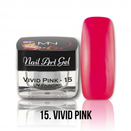 UV Painting Nail Art Gel - 15 - Vivid Pink - 4g