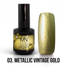 Gel Lak Metallic no.03. - Metallic Vintage Gold 12 ml