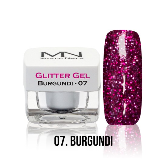 Glitter Gel - no.07. -  Burgundi - 4g