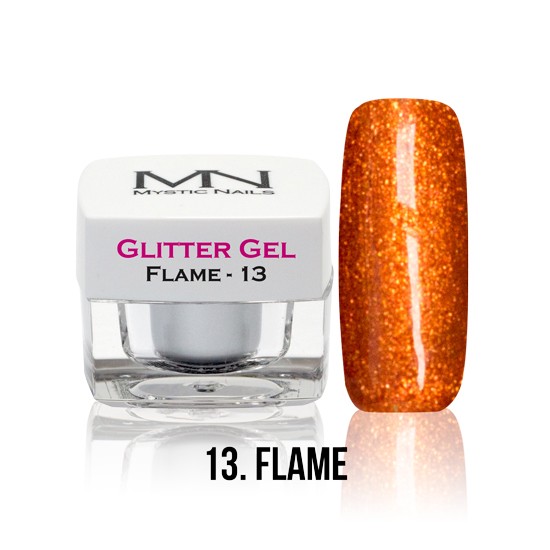 Glitter Gel - no.13. - Flame - 4g