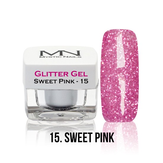 Glitter Gel - no.15. - Sweet Pink - 4g